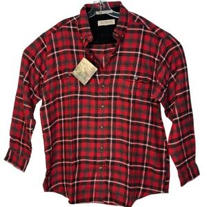 Claybrooke‎ Outdoors Flannel Shirt Red Black Plaid Lumberjack Oversized L NWT